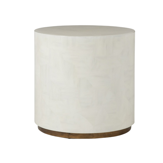 White Horn Side Table