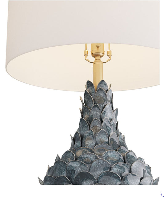 Blue Artichoke Lamp