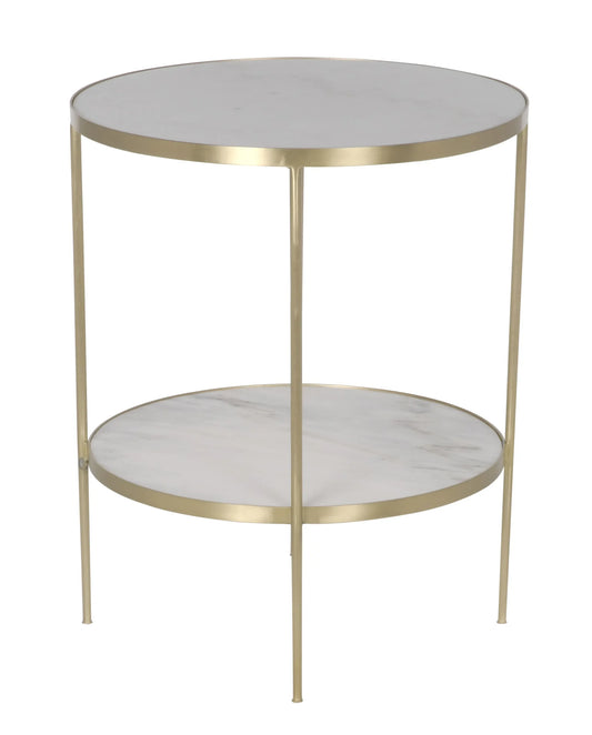 Tiered Marble End Table